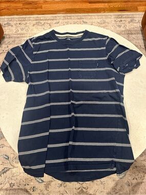 Ripcurl Men's Navy Striped Pocket T-Shirt
